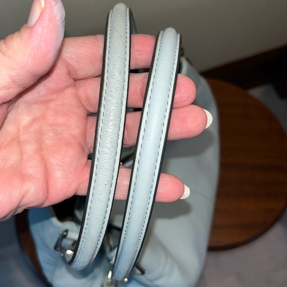 Coach  Phoebe  pebbled leather Light Blue Triple compartment, shoulder bag 26224 - Picture 17 of 17